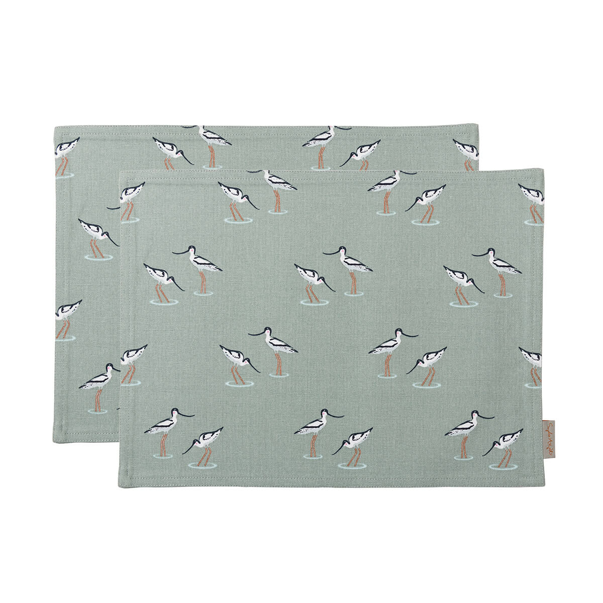 Coastal Birds Fabric Placemats (Set of 2)