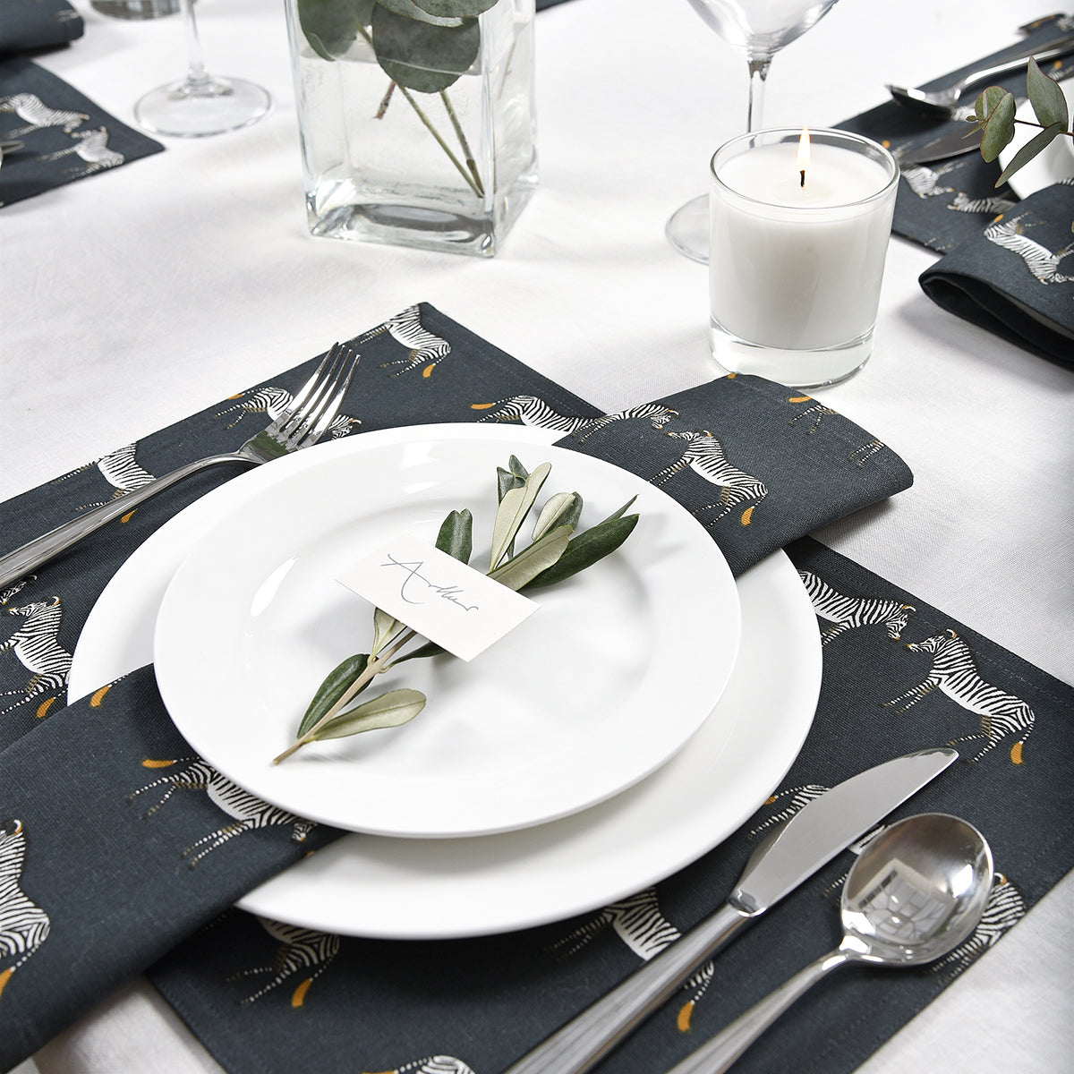 Zebra Napkins (Set of 4) by Sophie Allport