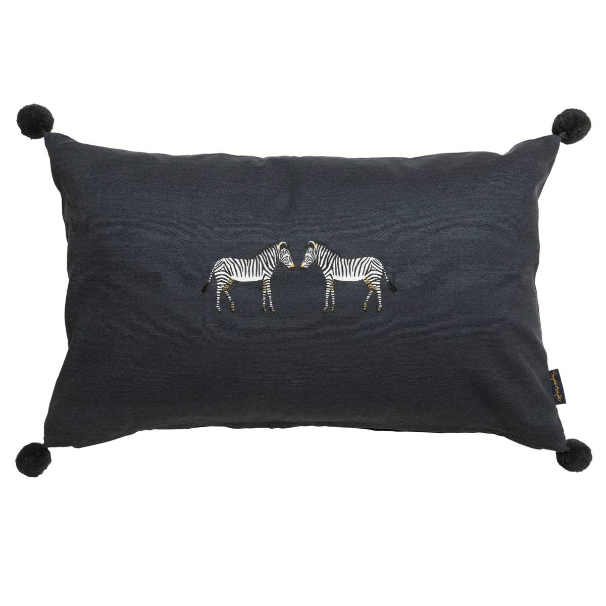 Zebra Embroidered Cushion