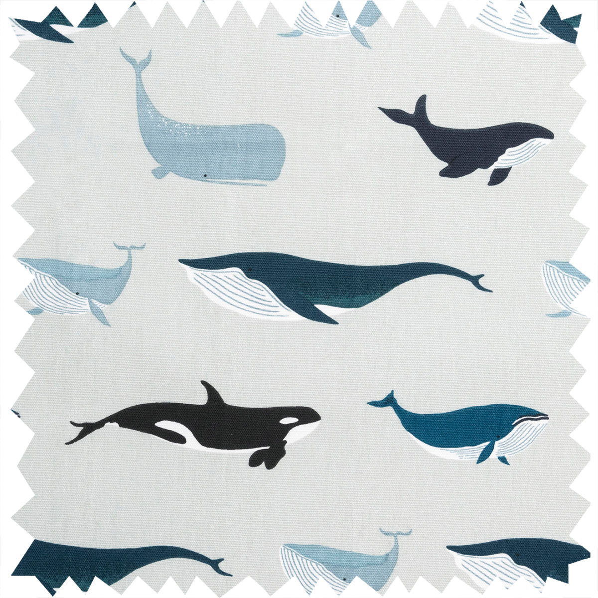 Whales Fabric by the Metre by Sophie Allport