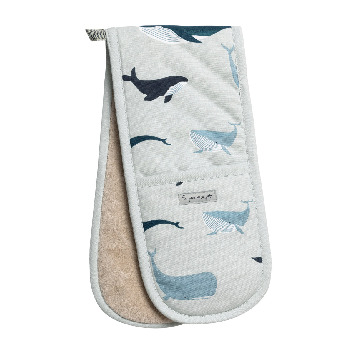 Whales Double Oven Glove by Sophie Allport