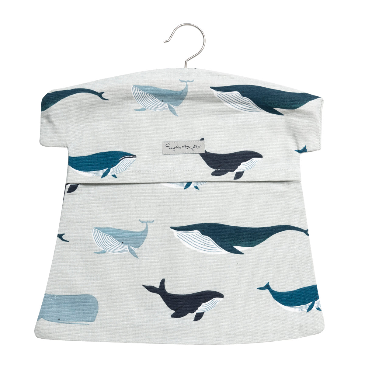 Whales Summer Cotton Peg Bag by Sophie Allport