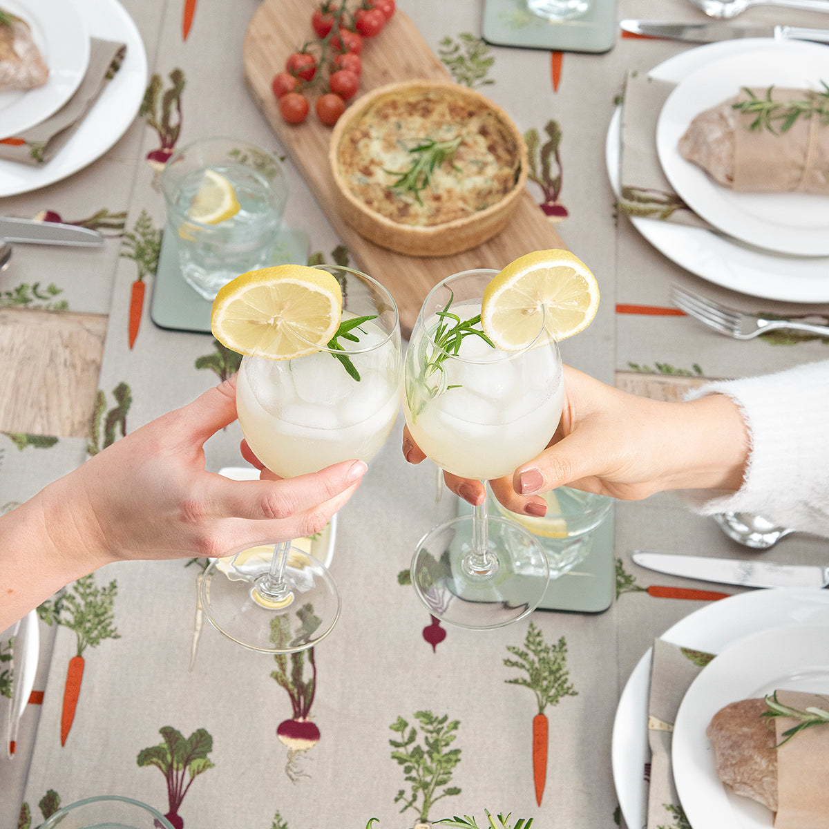 Home Grown Table Runner Table Setting by Sophie Allport