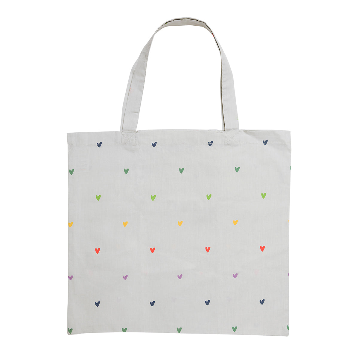 Multicoloured Hearts Folding Shopping Bag