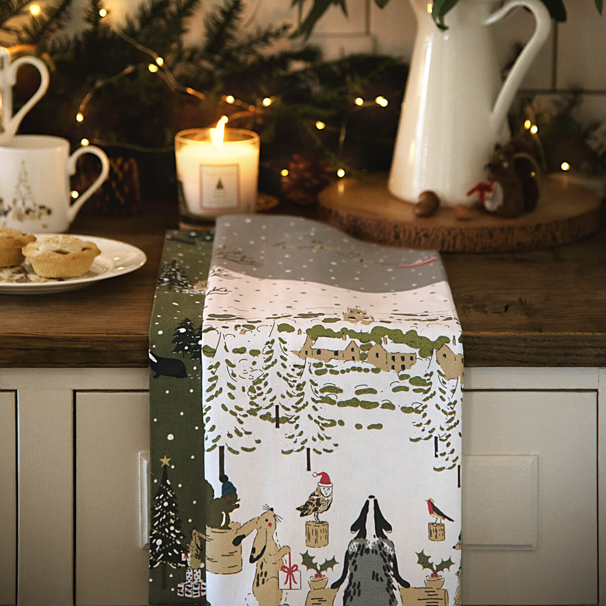 Festive Forest Tea Towel (Set of 2)