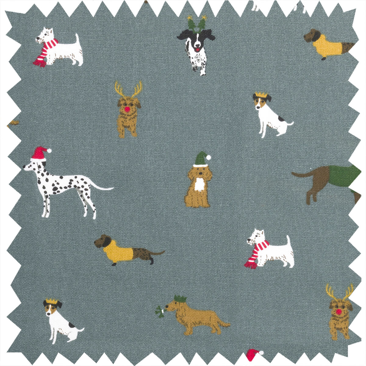 Christmas Dogs Fabric Sample