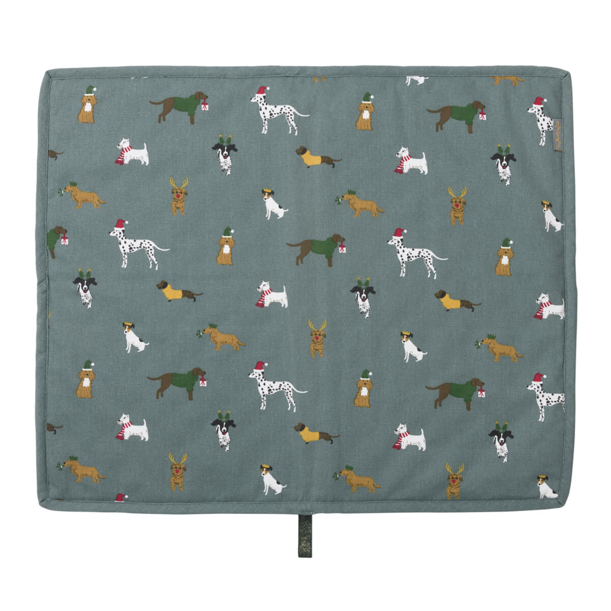 Christmas Dogs Rectangular Hob Cover by Sophie Allport