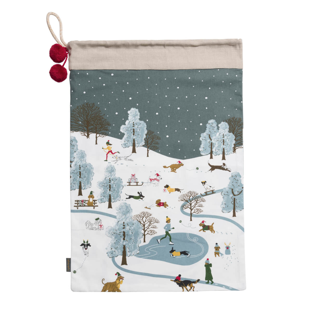 Christmas Dogs Christmas Sack by Sophie Allport