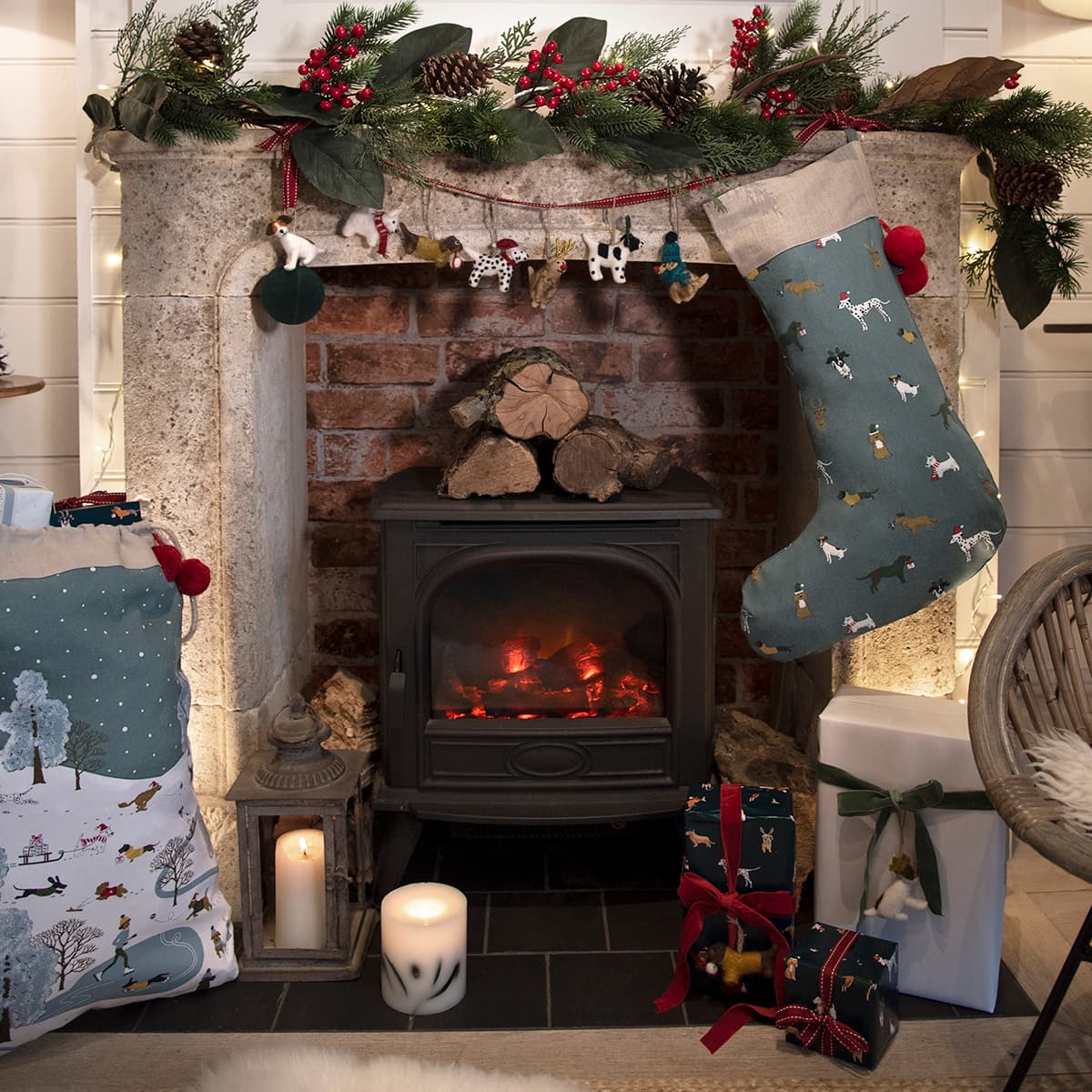 Christmas Dogs Christmas Stocking