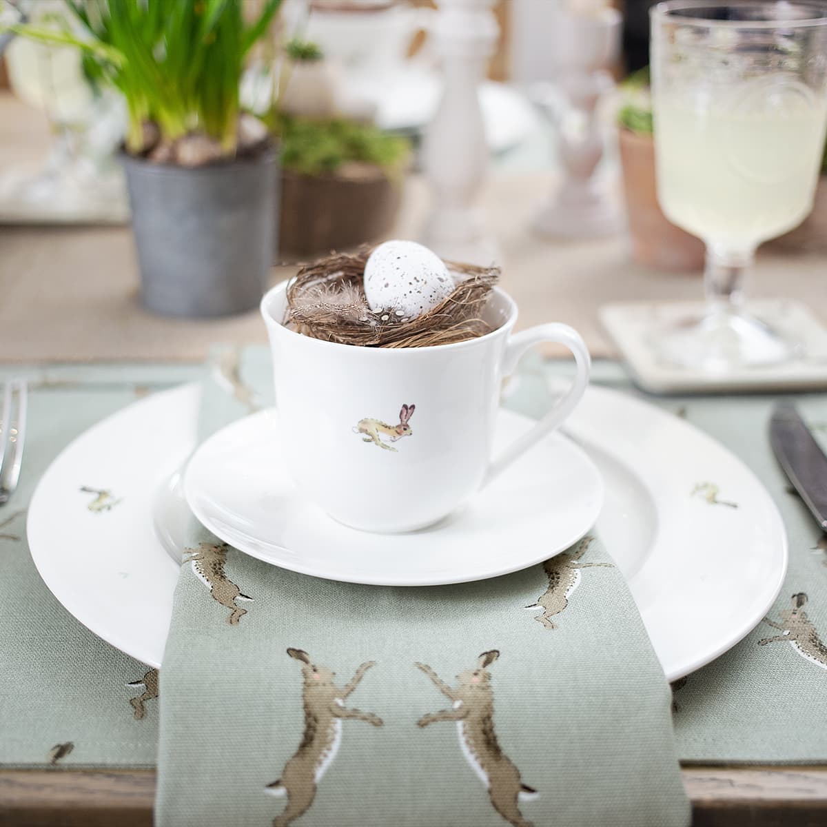 Hare Teacup & Saucer