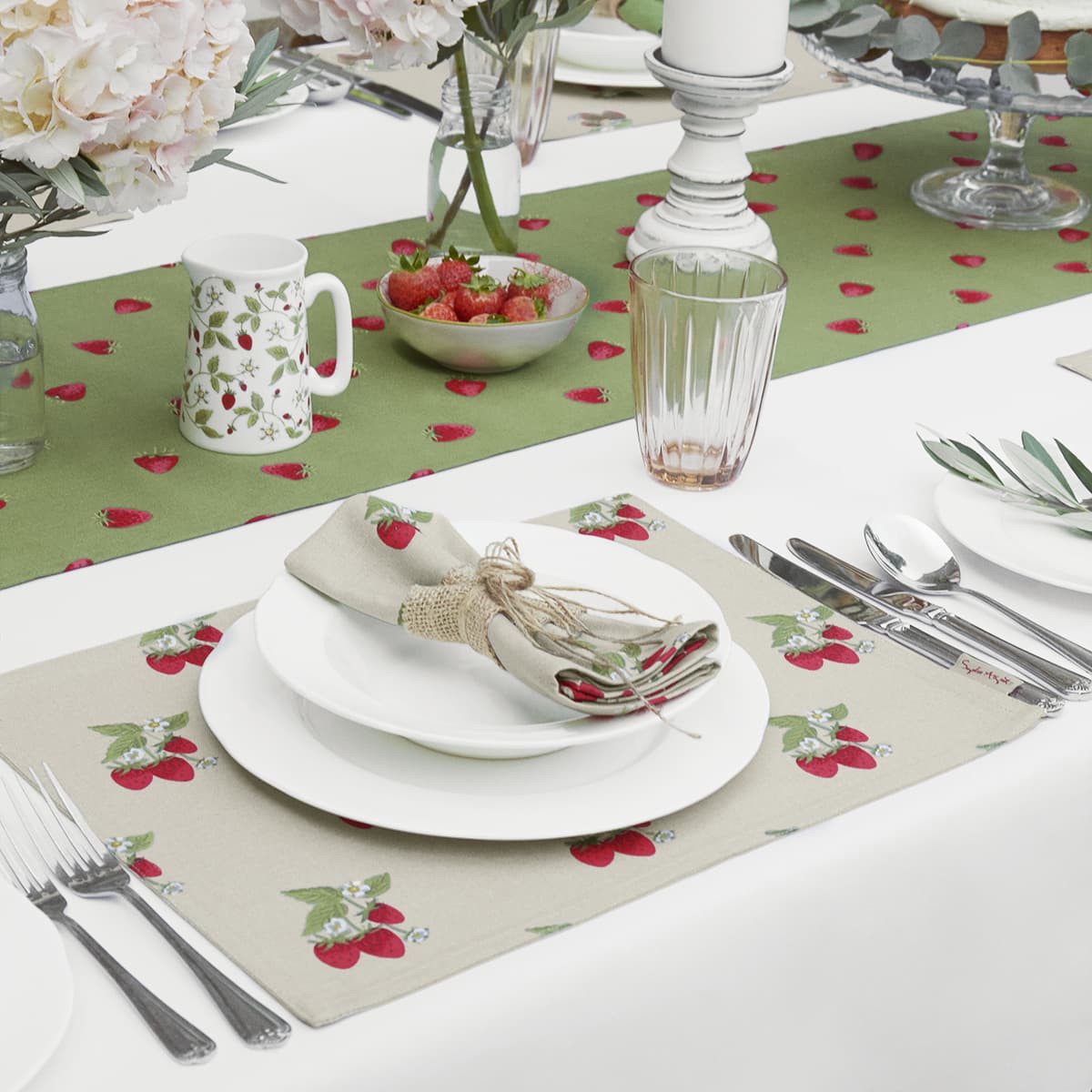 Strawberries Fabric Placemat