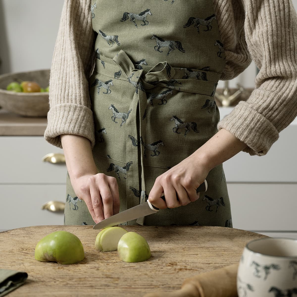 Grey Horse Adult Apron