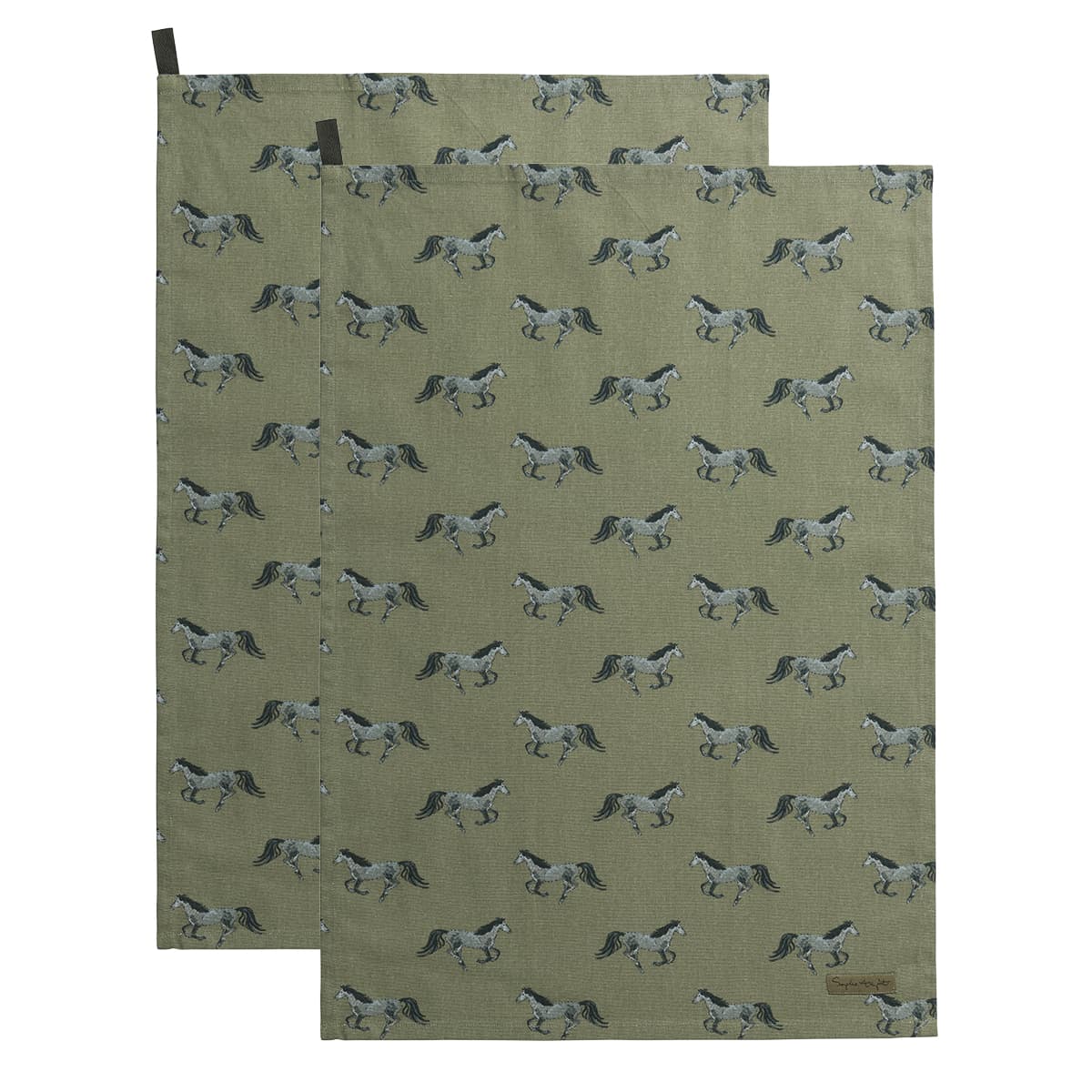 Grey Horse Tea Towel (Set of 2)