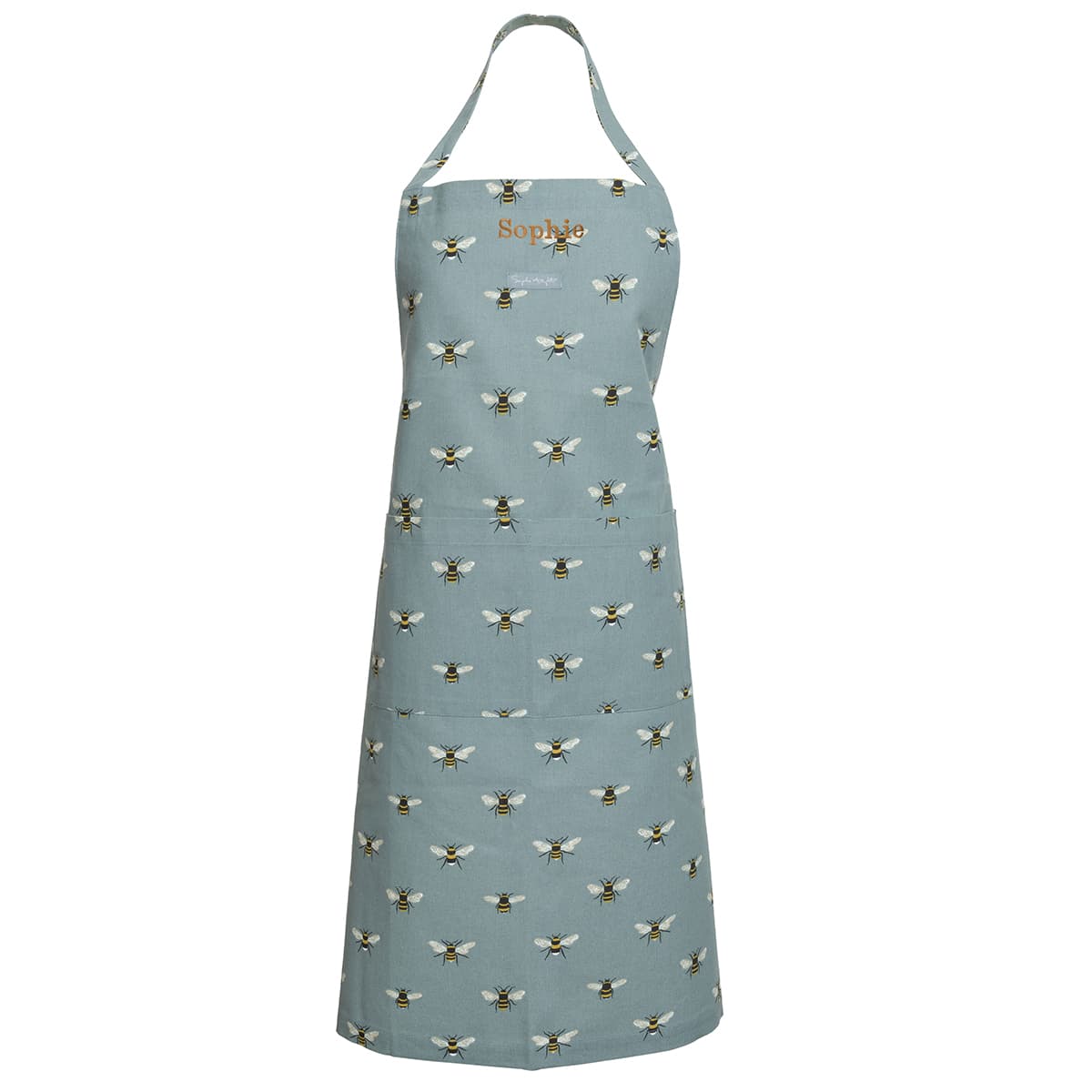 Bees Teal Apron