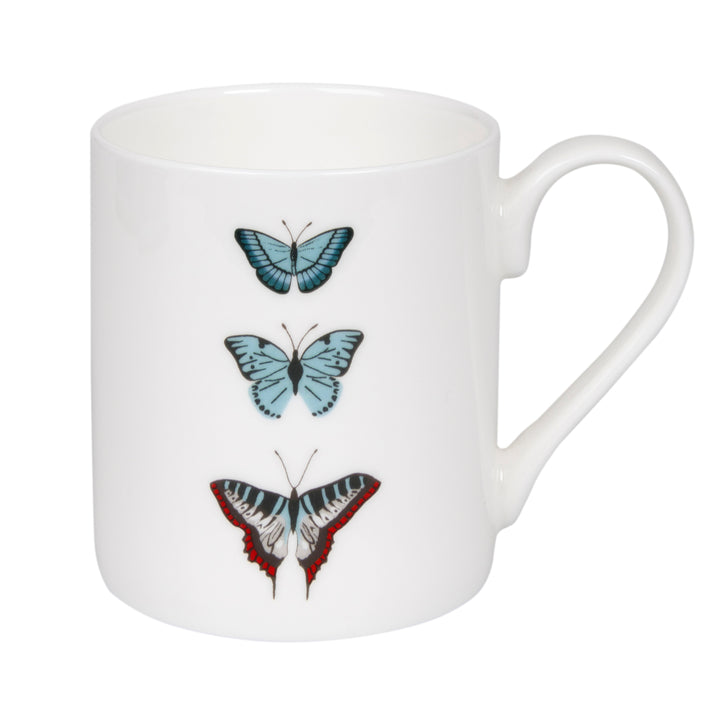 Sophie Allport fine bone china Butterflies Solo Mug feature three butterflies