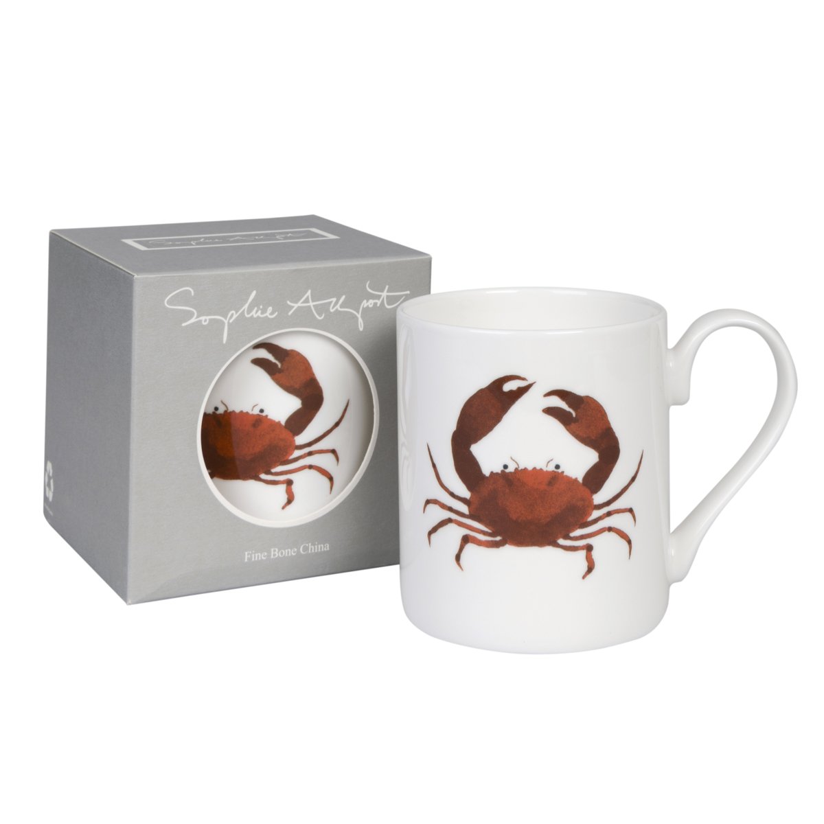 Sophie Allport Fine Bone China Crab Solo Mug
