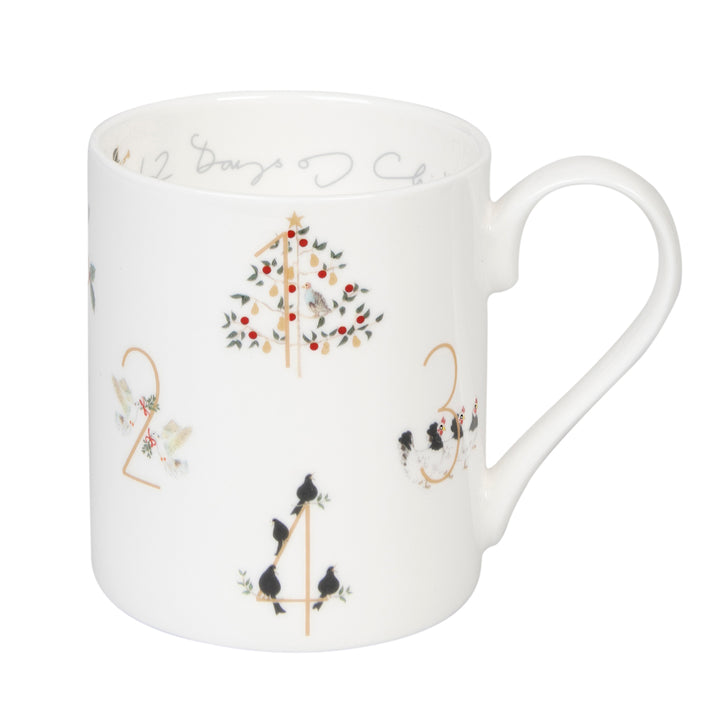 12 Days Of Christmas Mug fine bone china