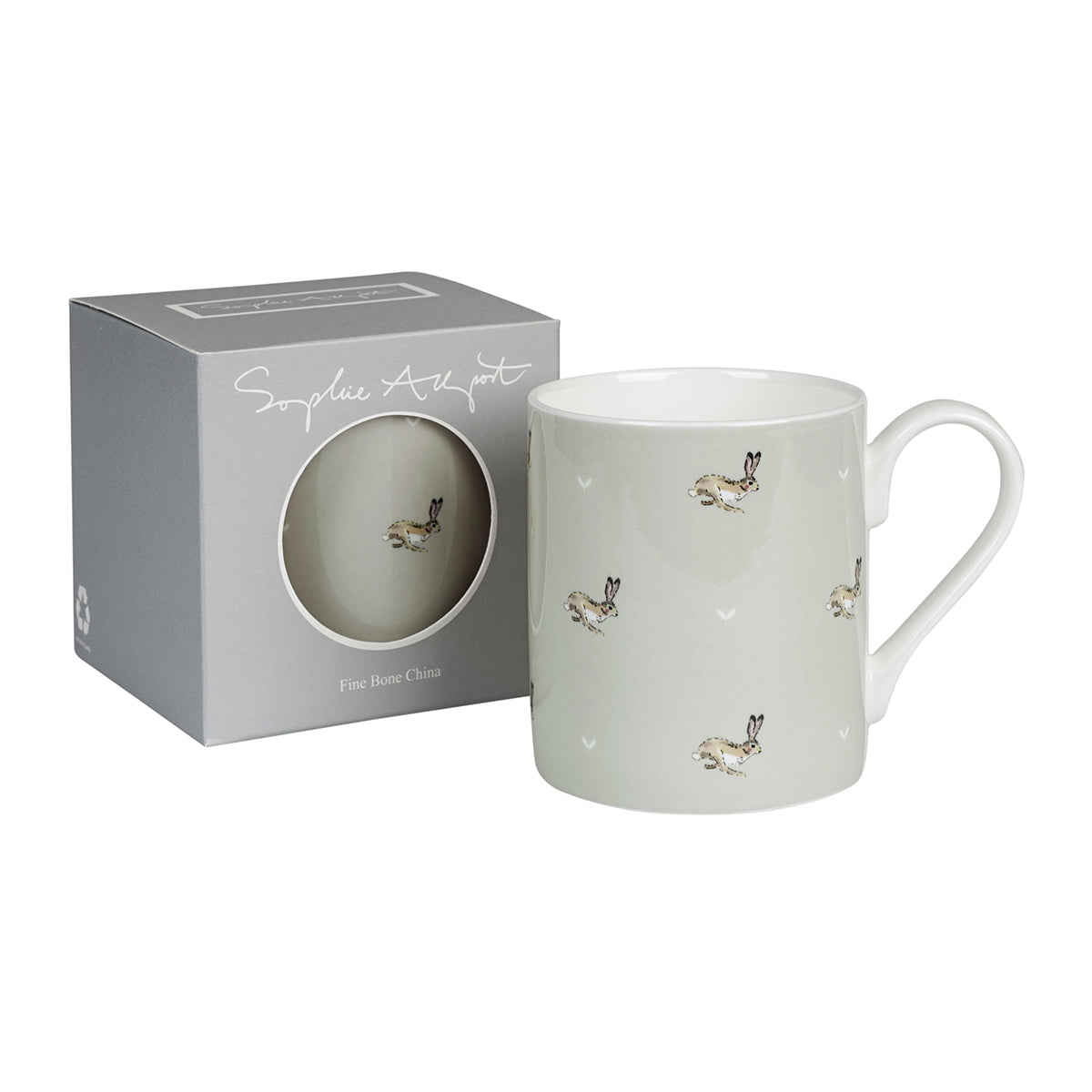 Bunny & Seed Stone Mug Stone by Sophie Allport