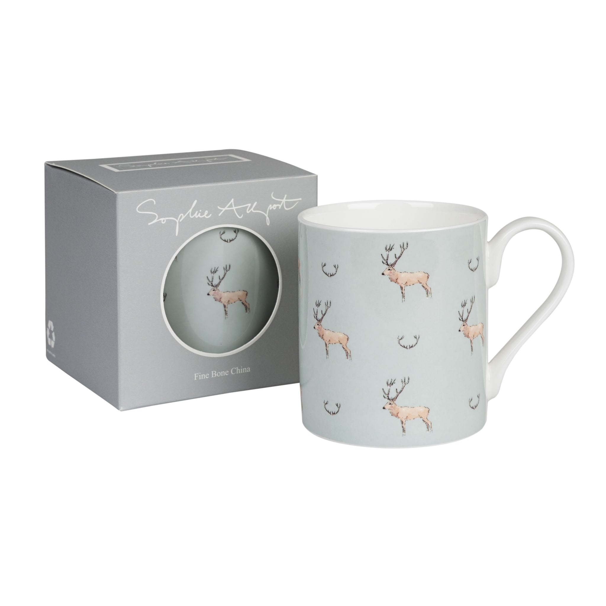 Stag & Antlers Olive Mug