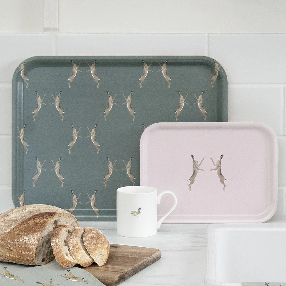 Boxing Hares Serving Tray - Small