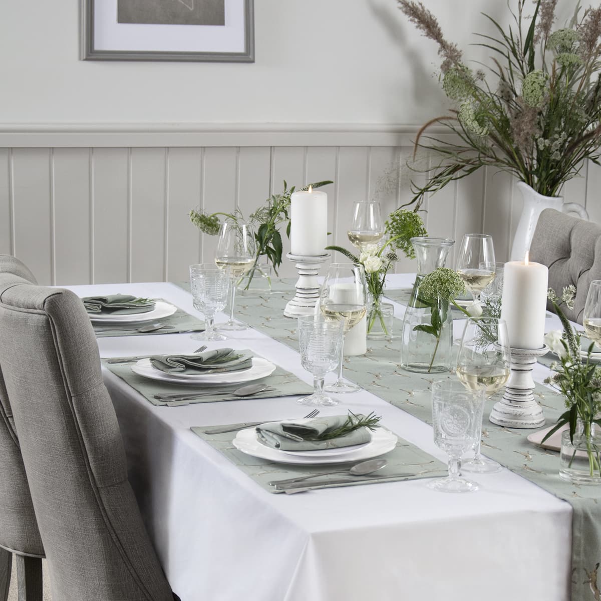 Boxing Hares Fabric Placemat