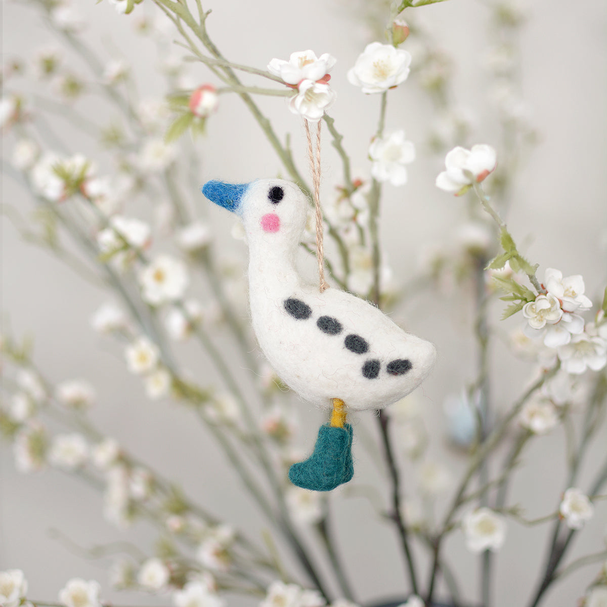 Runner Duck Easter Felt Decoration by Sophie Allport
