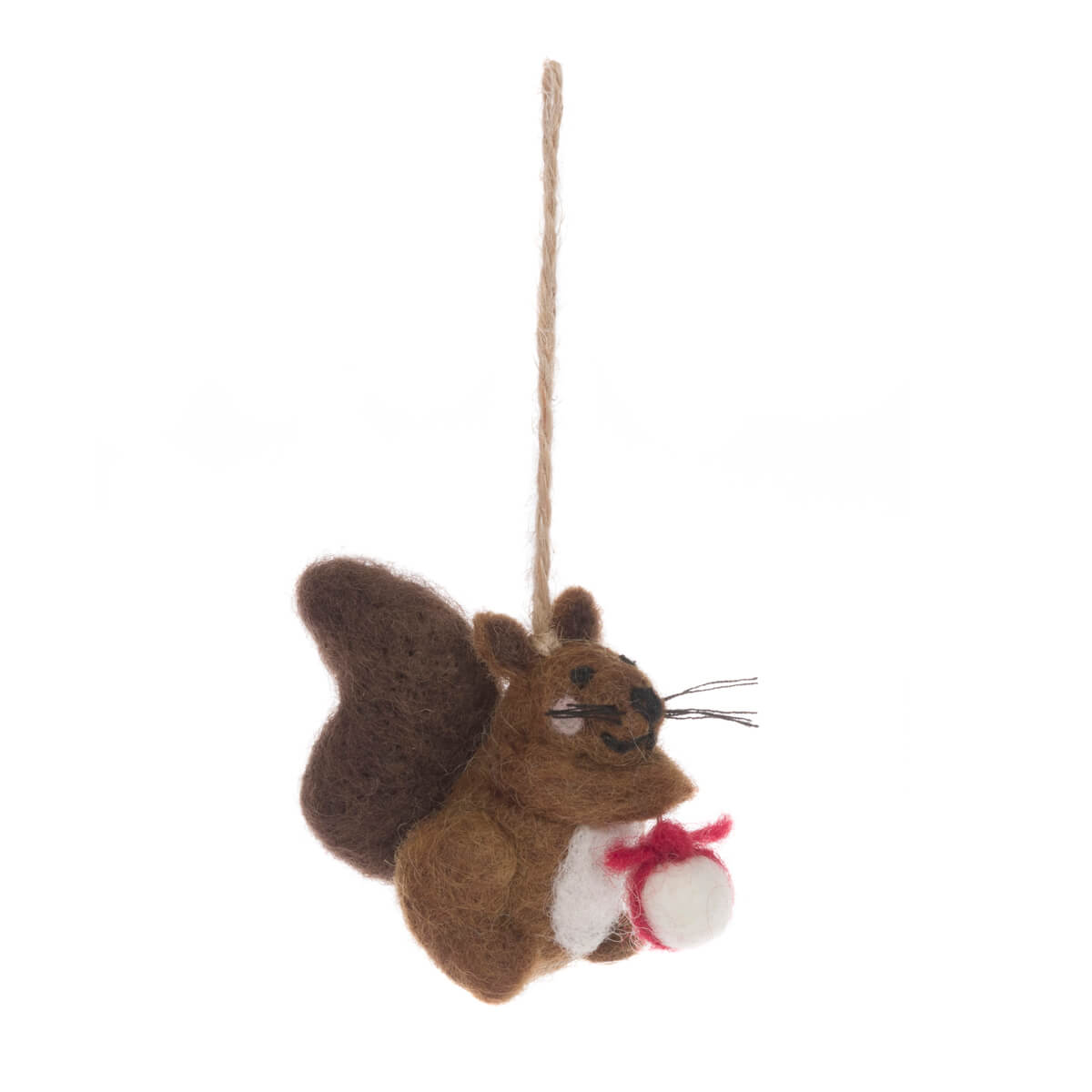 Festive Squirrel Felt Decoration