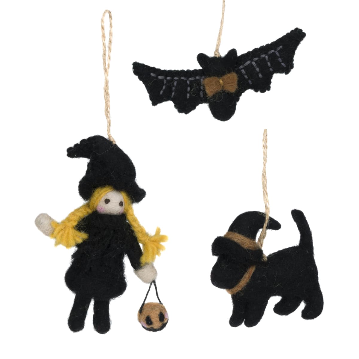 Halloween Felt Decorations (Set of 3)