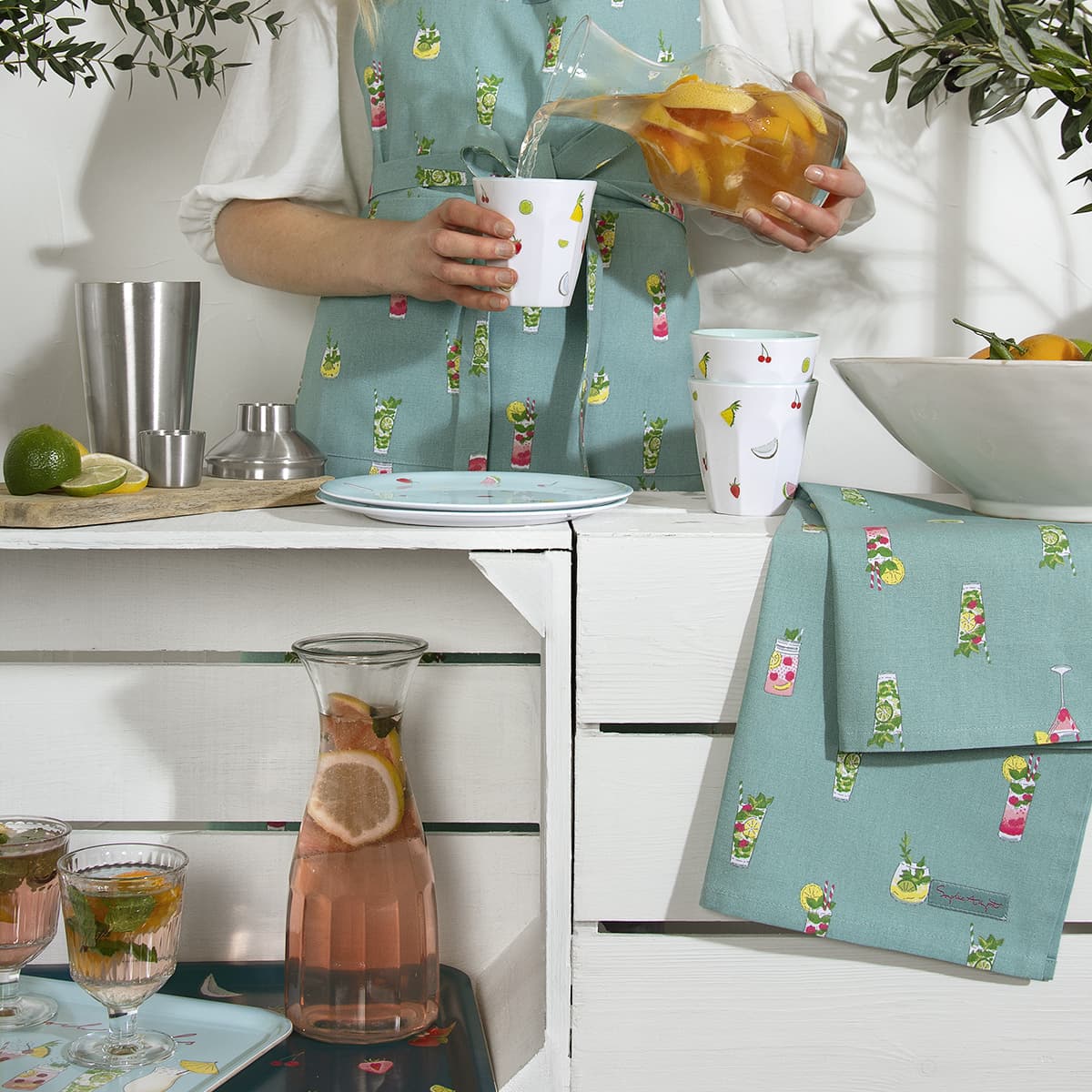 Cocktails Tea Towel (Set of 2)