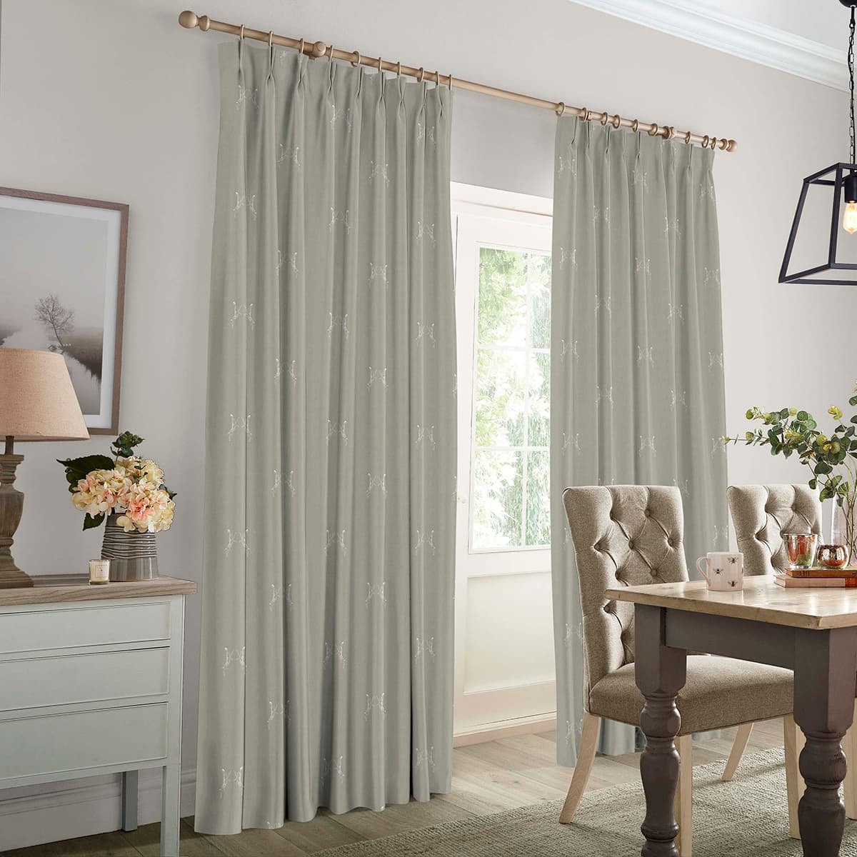 Boxing Hares Dove Made to Measure Curtains