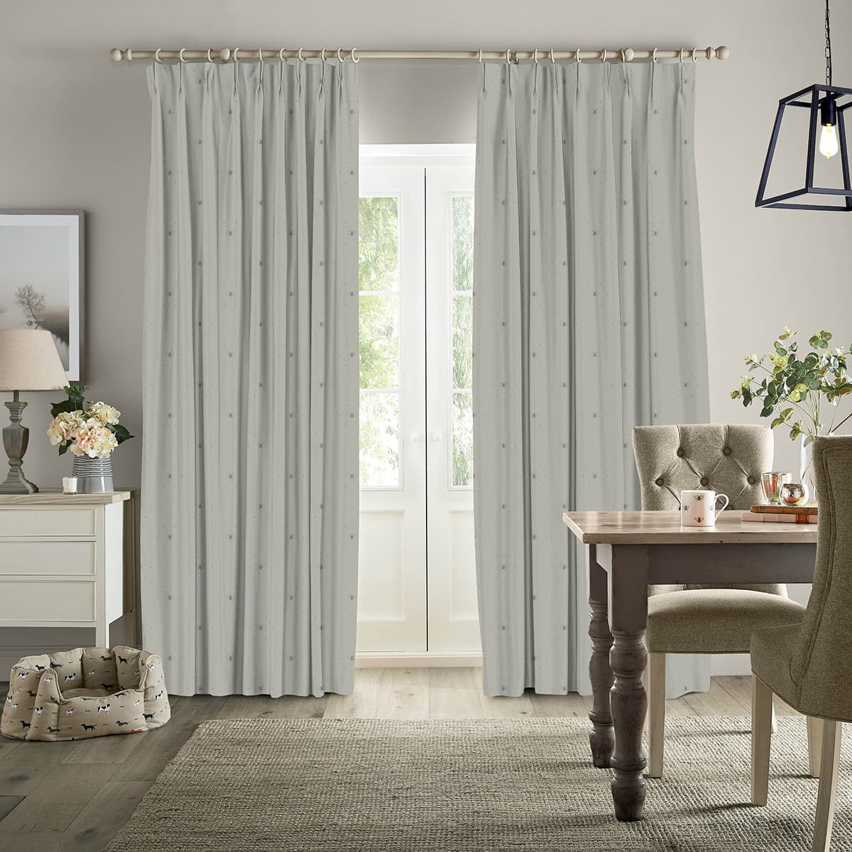 Bees Grey Made to Measure Curtains