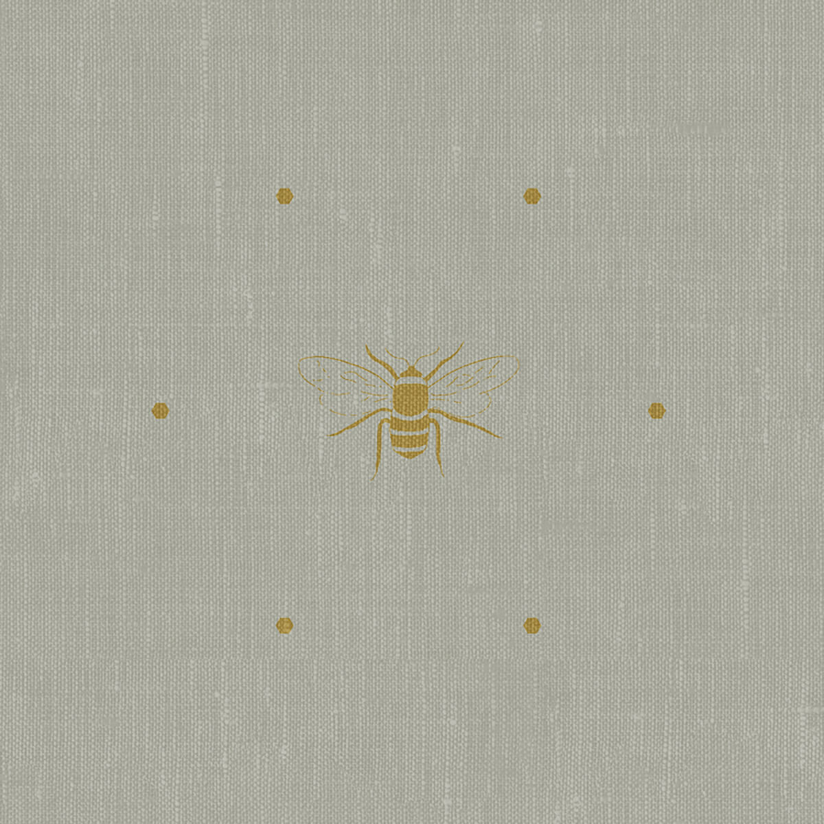 Bees Ochre Made to Measure Curtains