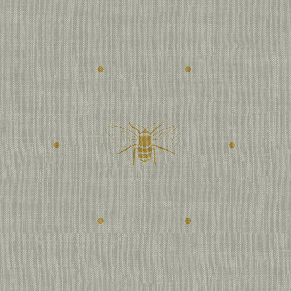 Bees Ochre Made to Measure Curtains