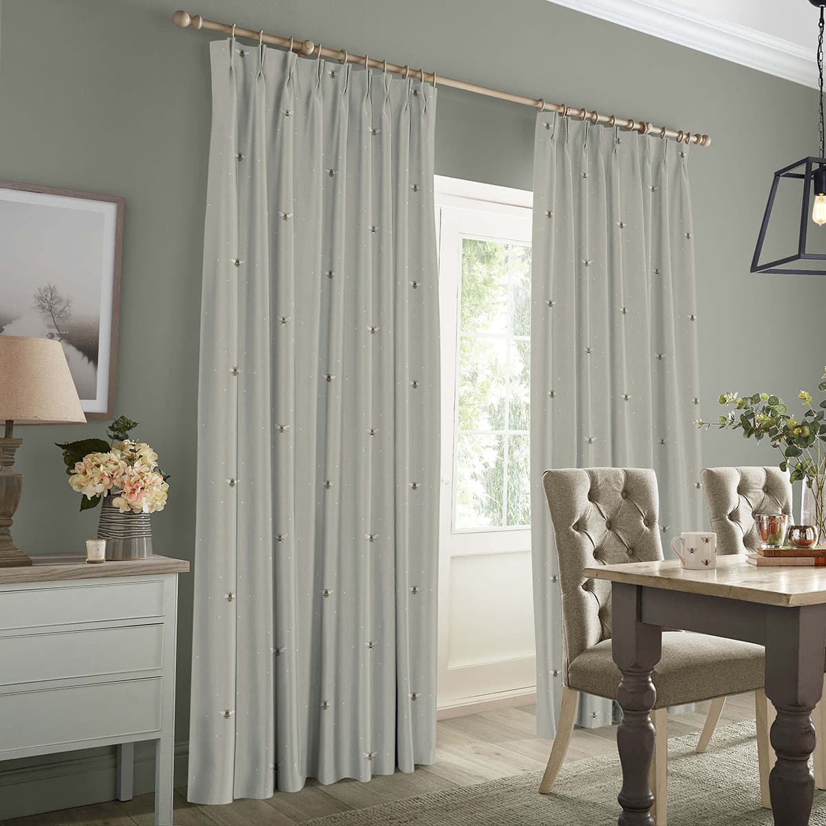 Bees Soft Linen Made to Measure Curtains