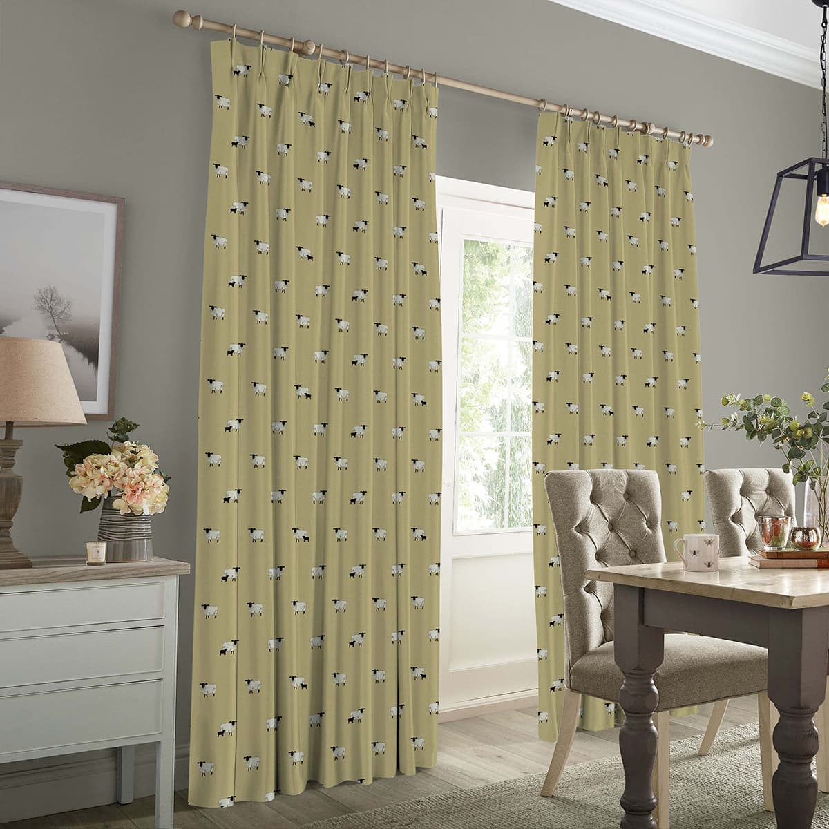 Sheep Ochre Made to Measure Curtains