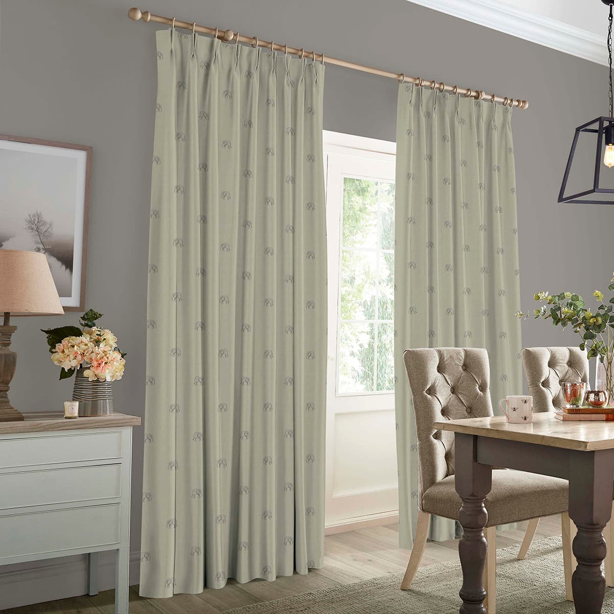 Elephant Linen Made to Measure Curtains