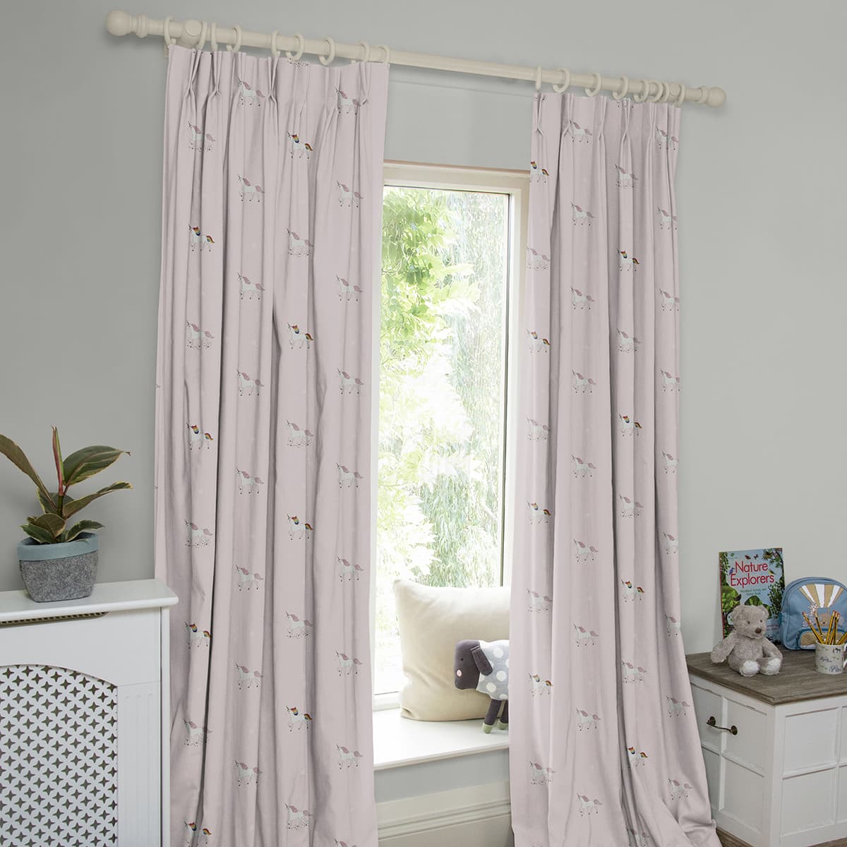 Unicorn Soft Pink Made to Measure Curtains