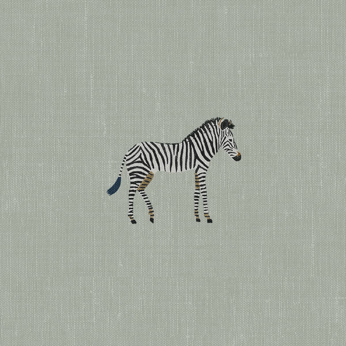 Zebra Soft Grey Blue Made to Measure Curtains
