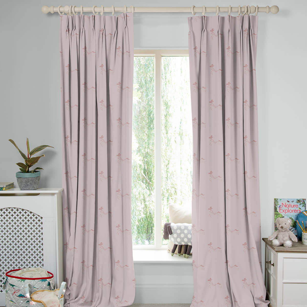 Fairground Ponies Blush Made to Measure Curtains