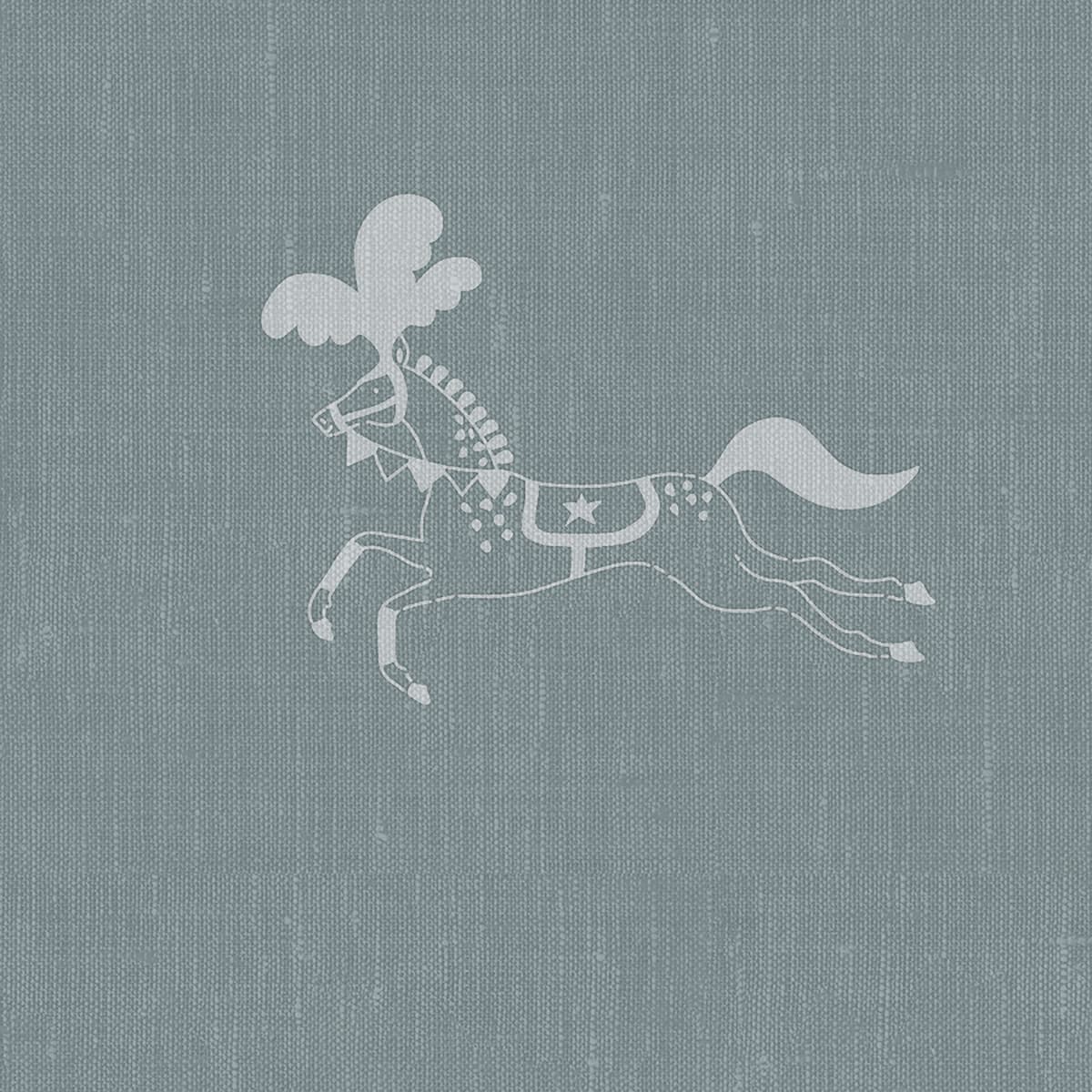 Fairground Ponies Teal Made to Measure Curtains