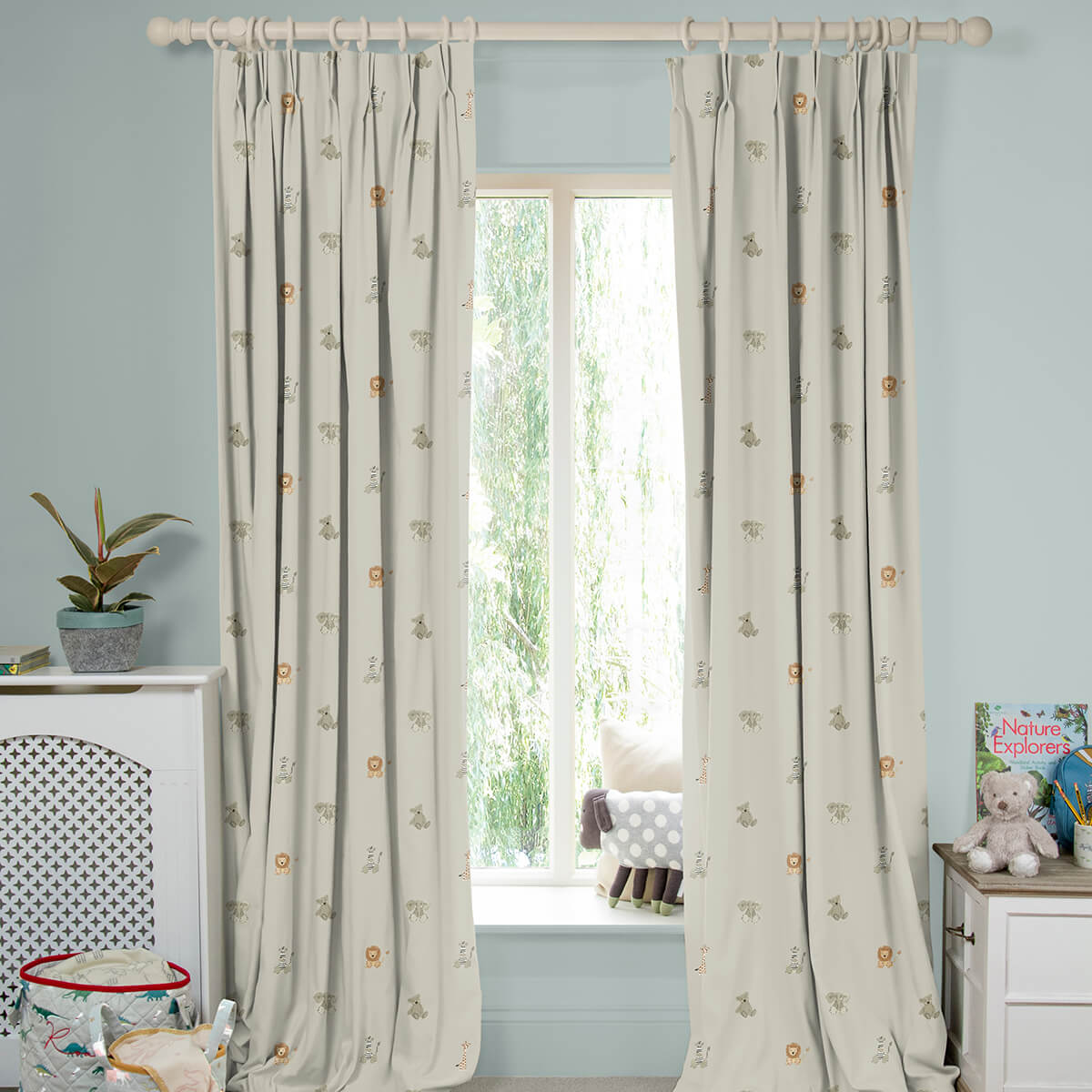 Bears & Balloons Linen Made to Measure Curtains