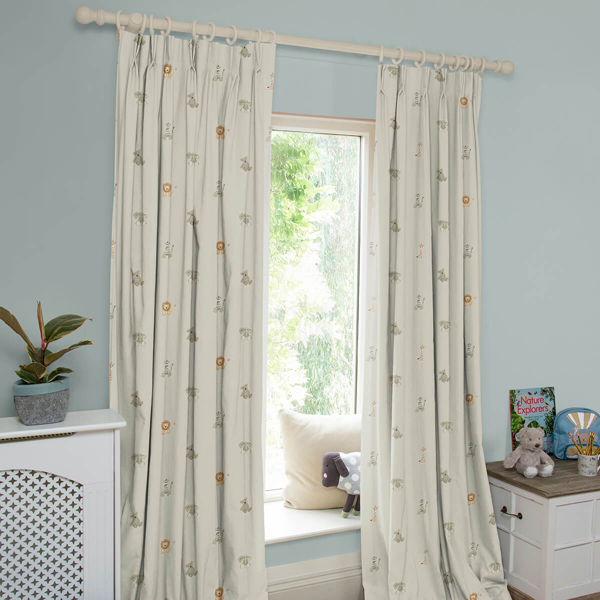 Bears & Balloons Linen Made to Measure Curtains
