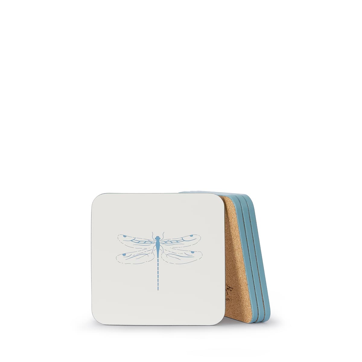 Dragonfly White Coasters (Set of 4)
