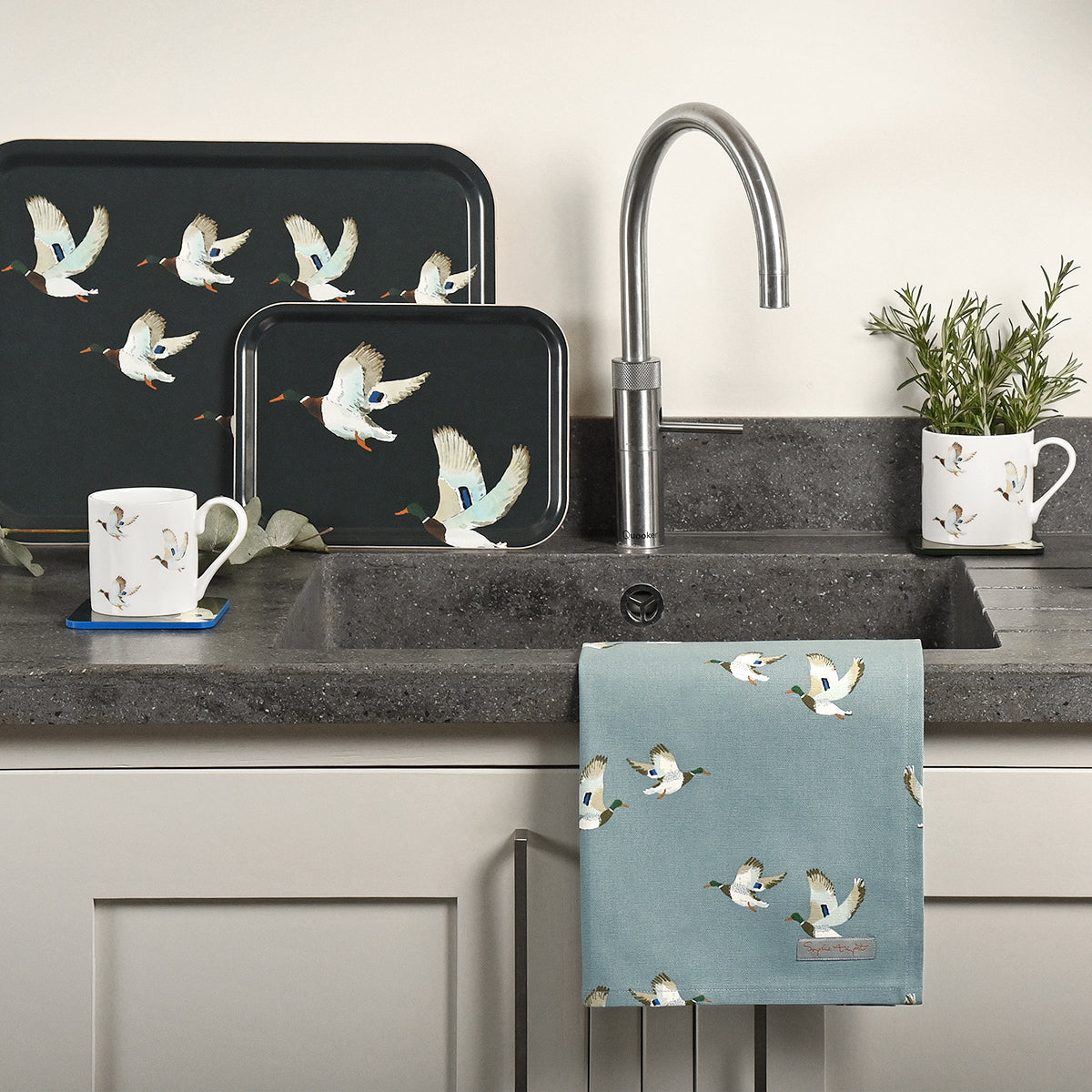 Ducks Tea Towel by Sophie Allport