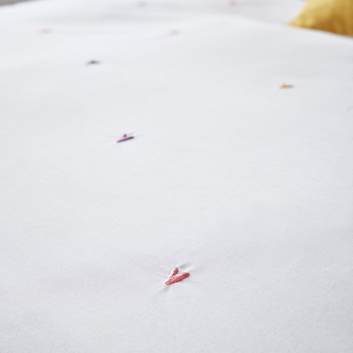 Hearts Embroidered Bedding Set