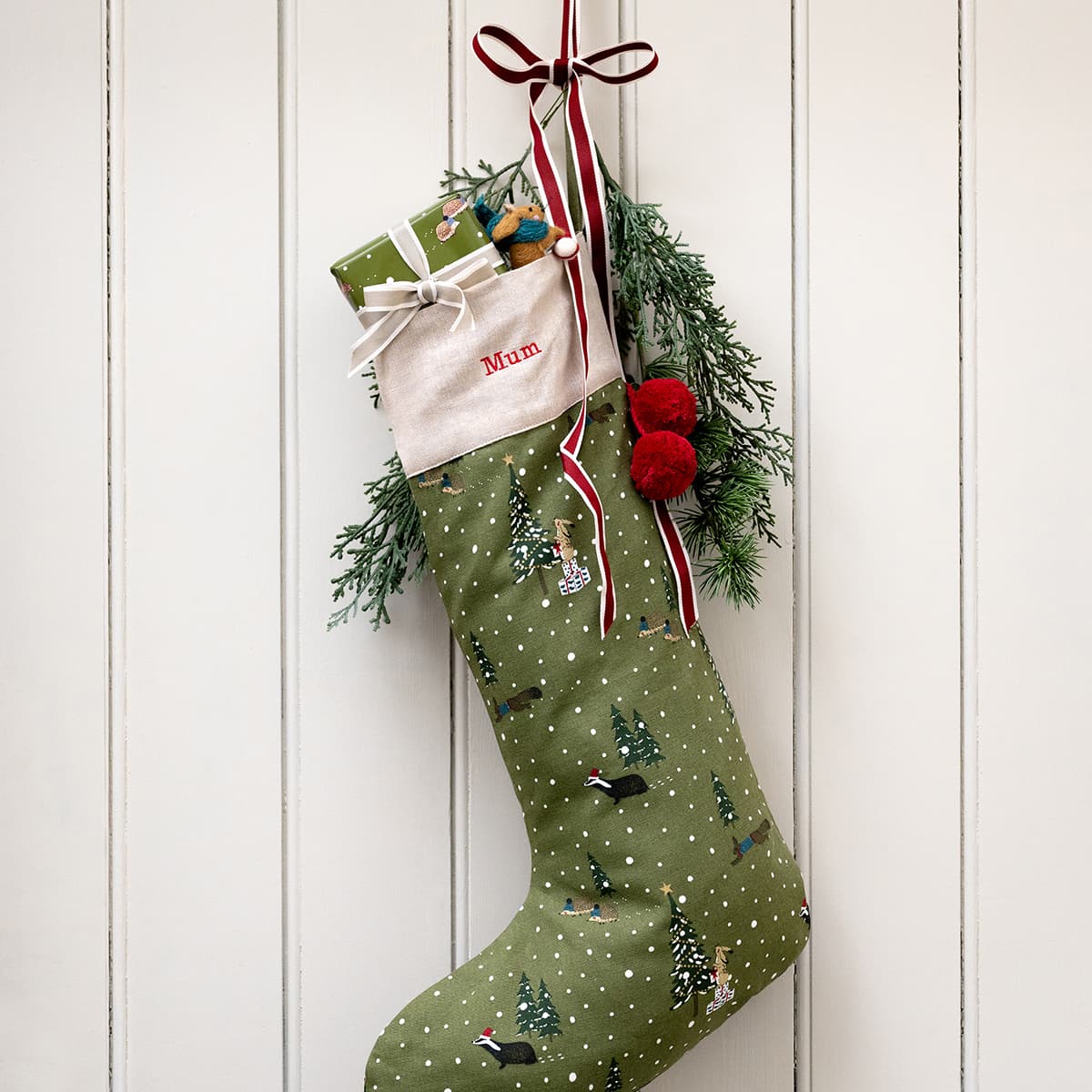 Festive Forest Christmas Stocking by Sophie Allport