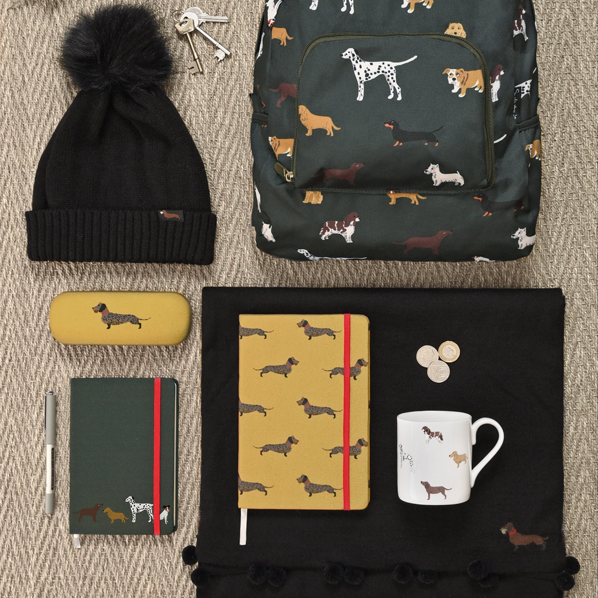 Dachshund Knitted Scarf by Sophie Allport