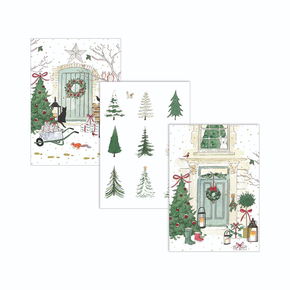 Festive Christmas Cards (Pack of 6)