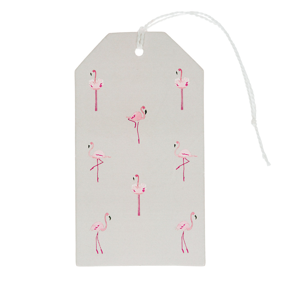 Flamingos Gift Tag - Set Of 8