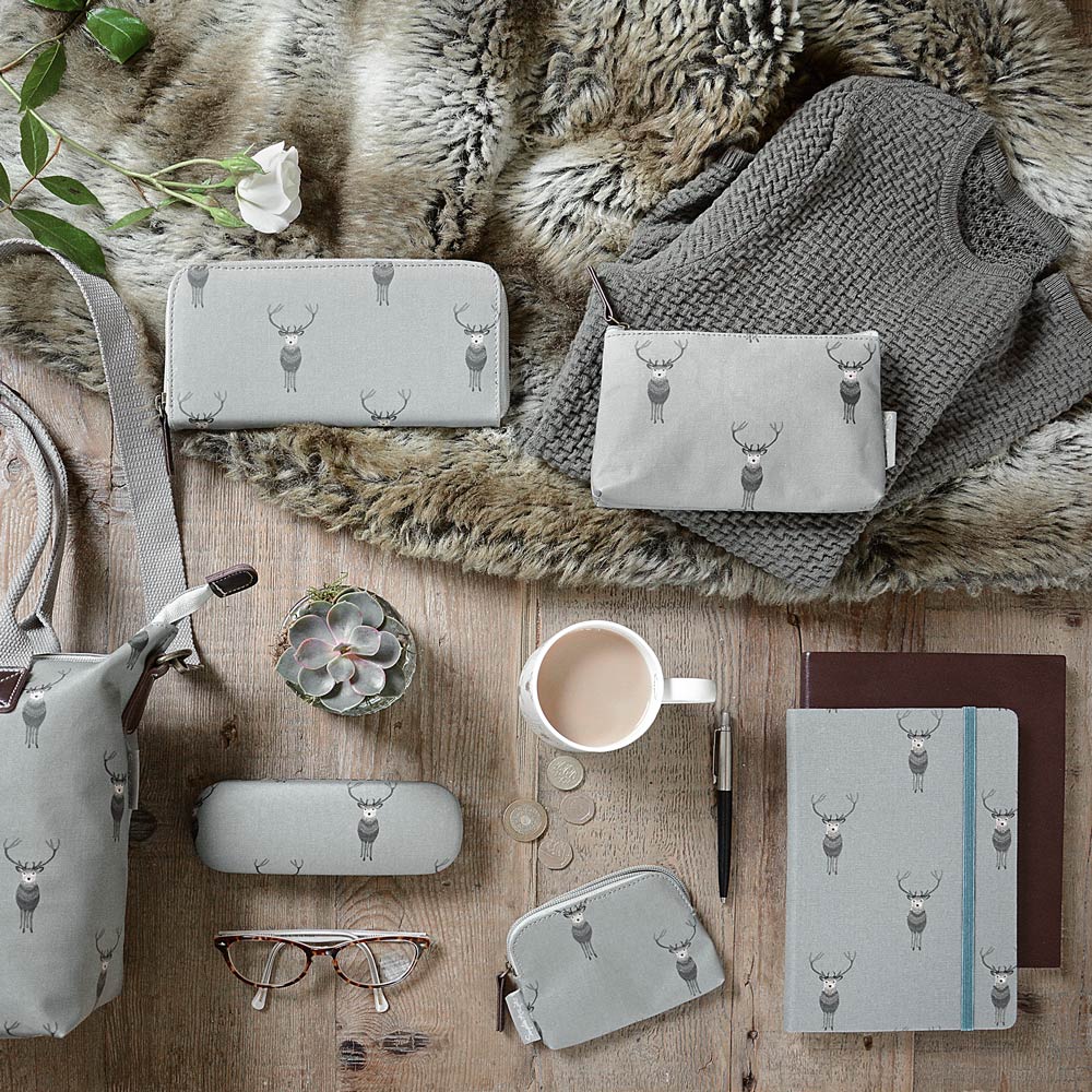 Highland Stag A5 Fabric Notebook by Sophie Allport